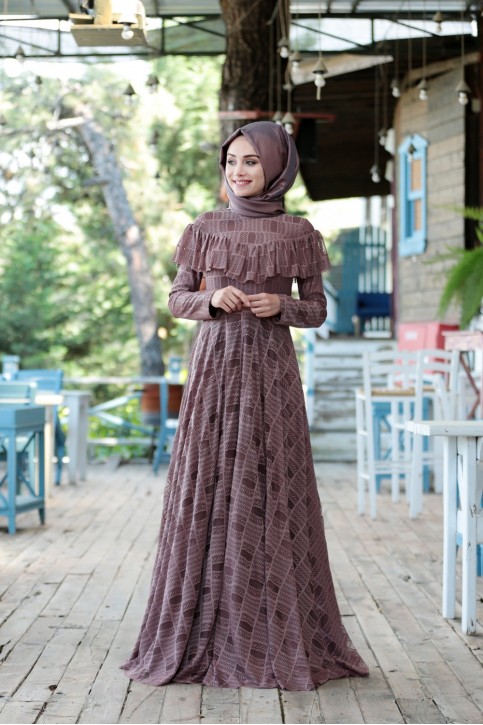 Vintage Dantel Elbise Gül Kurusu