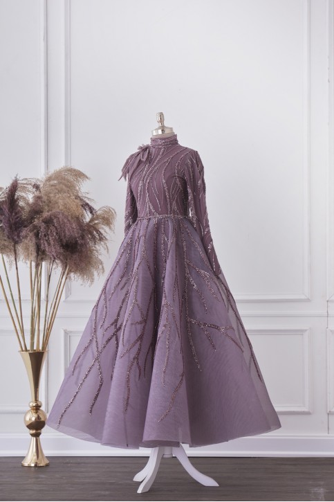 Luxe Abiye Lila