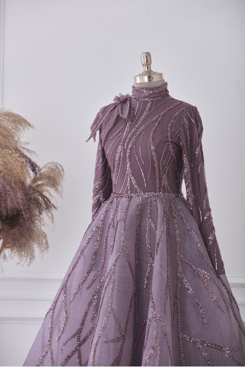 Luxe Abiye Lila